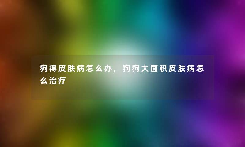 狗得皮肤病怎么办,狗狗大面积皮肤病怎么治疗 狗得皮肤病怎么办,狗狗大面积皮肤病怎么治疗
