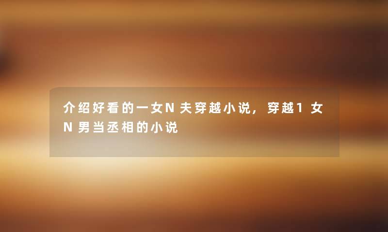 介绍好看的一女N夫穿越小说,穿越1女N男当丞相的小说 介绍好看的一女N夫穿越小说,穿越1女N男当丞相的小说