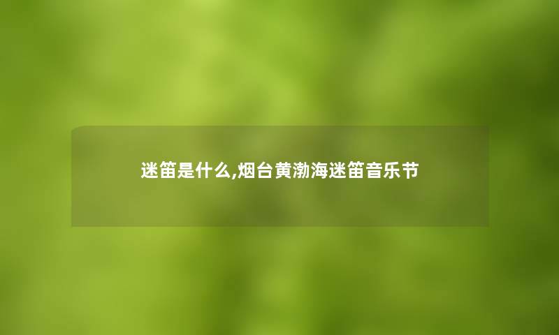 迷笛是什么,烟台黄渤海迷笛音乐节 迷笛是什么,烟台黄渤海迷笛音乐节
