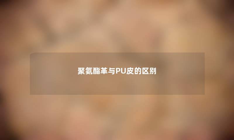 聚氨酯革与PU皮的区别 聚氨酯革与PU皮的区别