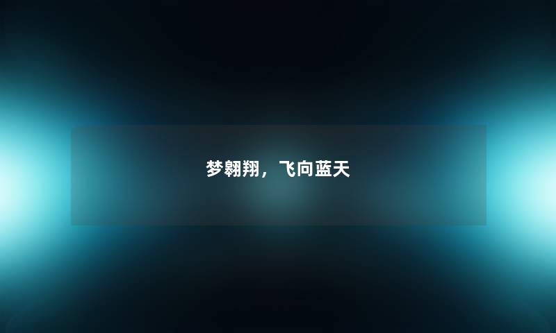 梦翱翔,飞向蓝天 梦翱翔,飞向蓝天