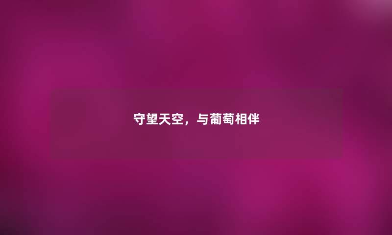 守望天空，与葡萄相伴