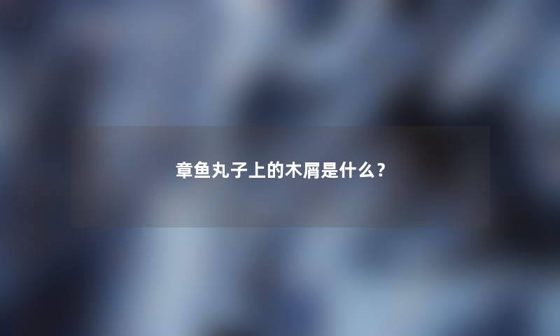 章鱼丸子上的木屑是什么? 章鱼丸子上的木屑是什么?