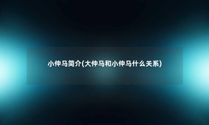 小仲马简介(大仲马和小仲马什么关系)