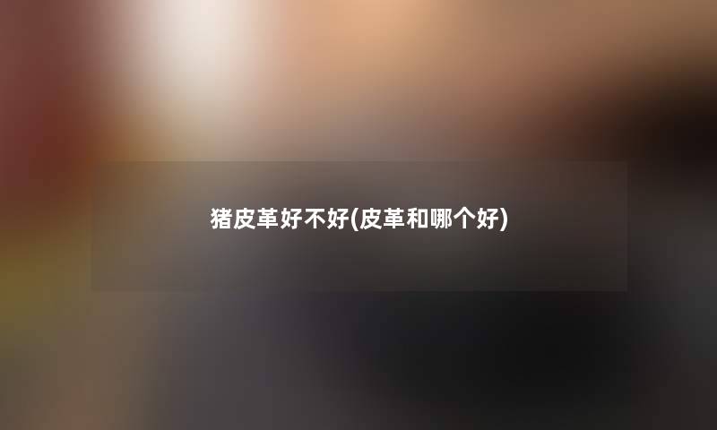 猪皮革好不好(皮革和哪个好) 猪皮革好不好(皮革和哪个好)