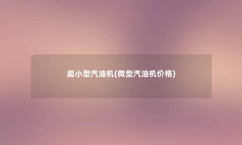 超小型汽油机(微型汽油机价格) 超小型汽油机(微型汽油机价格)