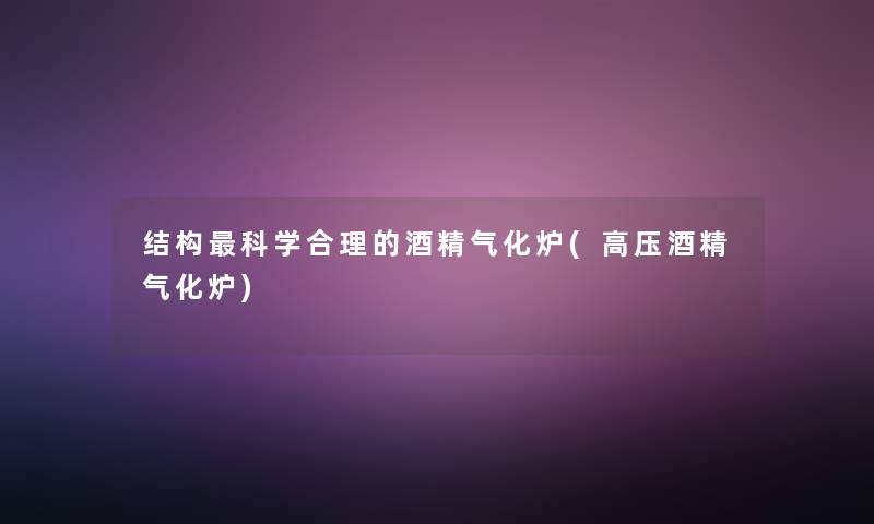 结构科学合理的酒精气化炉(高压酒精气化炉) 结构科学合理的酒精气化炉(高压酒精气化炉)
