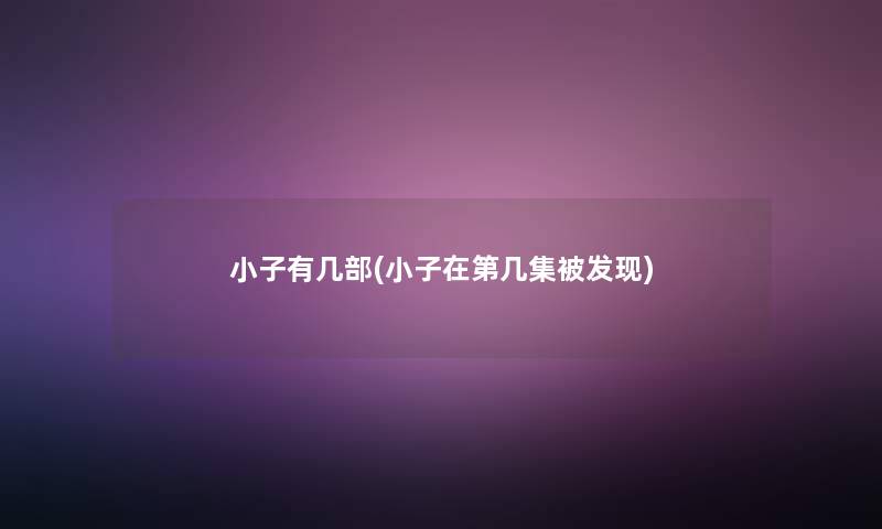 小子有几部(小子在第几集被发现)